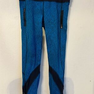 lululemon athletica Blue and Black Leggings